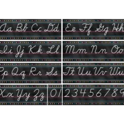 Chalkboard Brights Cursive Writing Bulletin Board Display Set - 9 pieces