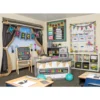 Chalkboard Brights Pennants Welcome Bulletin Board Display - 48 pieces