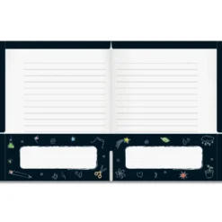 Chalkboard Motif Homework Folders - 12 folders