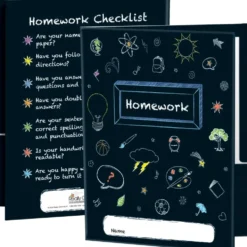 Chalkboard Motif Homework Folders - 12 folders