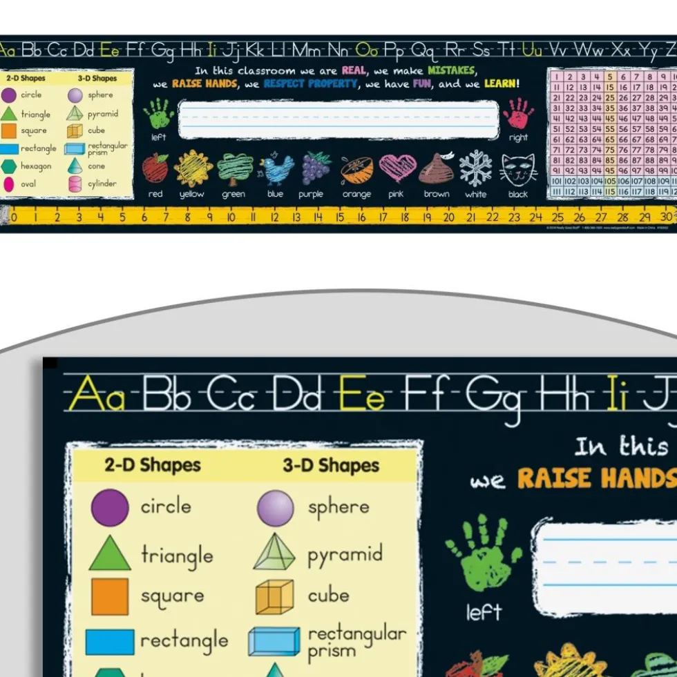 Chalkboard-Style Grades K-2 Self-Adhesive Vinyl Desktop Helpers™ - Set Of 24