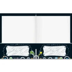 Chalkboard-Style Shooting-Stars Homework Folders - 12 folders