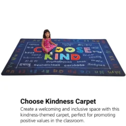 Choose Kind Black 6' x 9' Rectangle Pixel Perfect Carpet