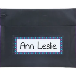 Classic Student Book Collection Chair Pockets - 6 Pack - Black/ Purple
