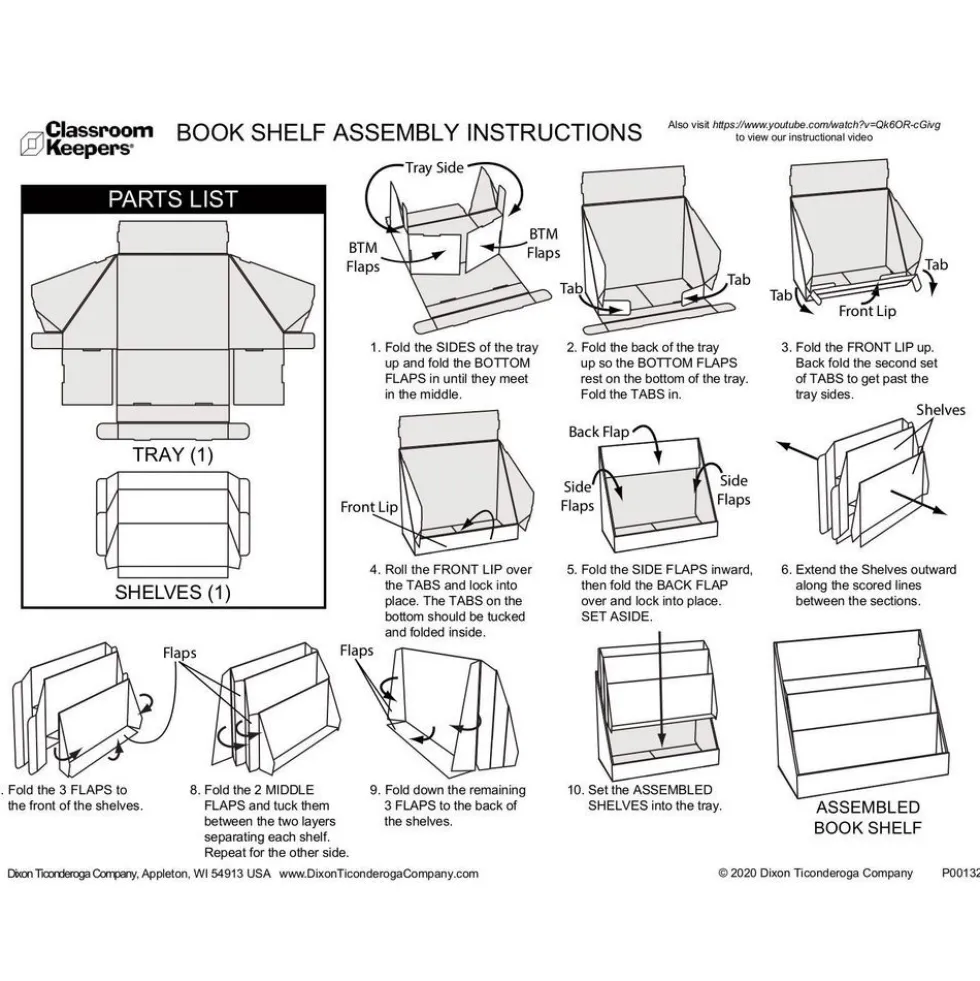 Classroom Keepers Corrugated Book Shelf