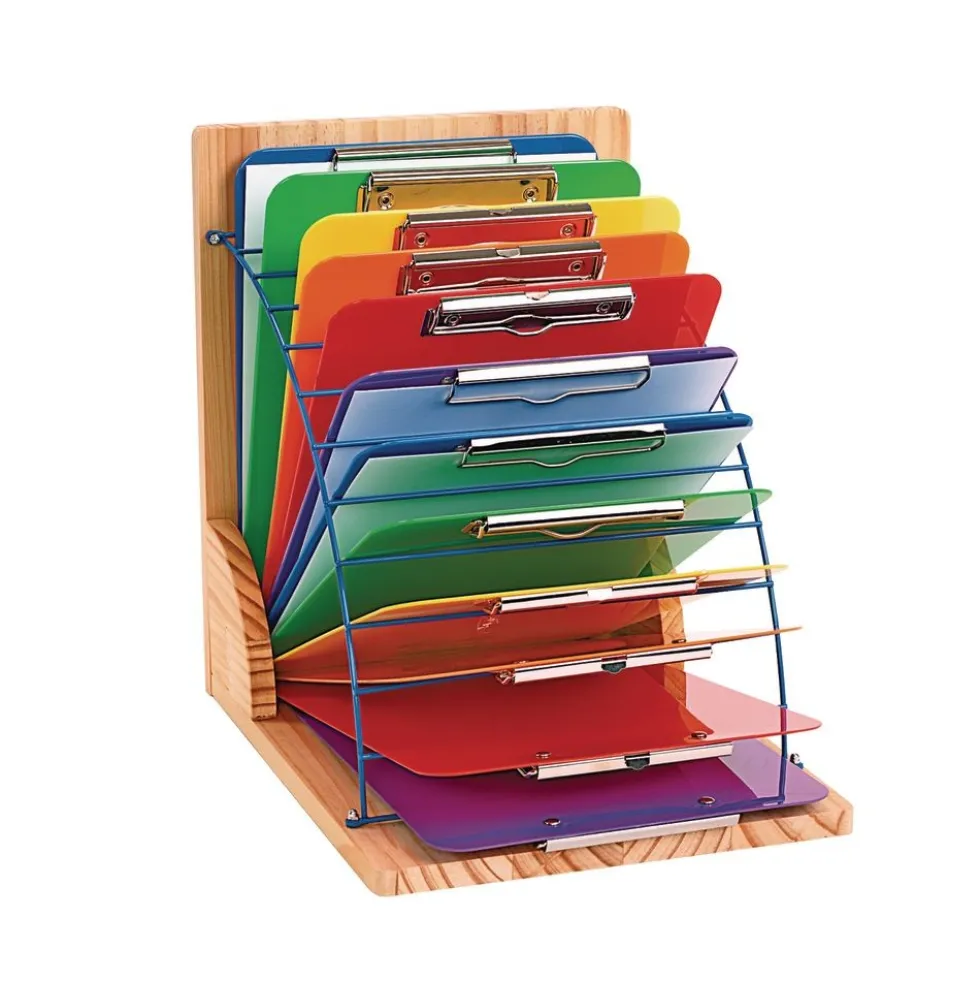 Clipboard Stand With 12 Colorful Clipboards
