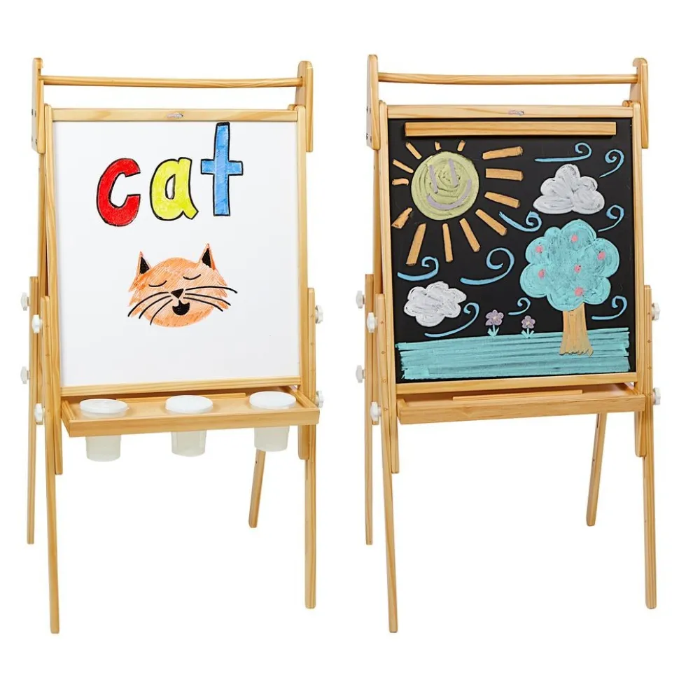 Colorations® All in One Wooden Adjustable Easel and Roll