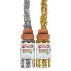 Colorations® Biodegradable Glitter - Gold & Silver each 4oz