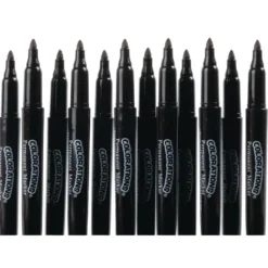 Colorations® Black Permanent Markers - Set of 12