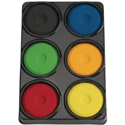 Colorations® 6 Bold Color Tempera Paint Cakes in Tray