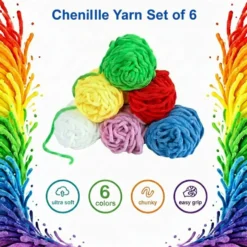 Colorations® Chenille Yarn - Set of 6
