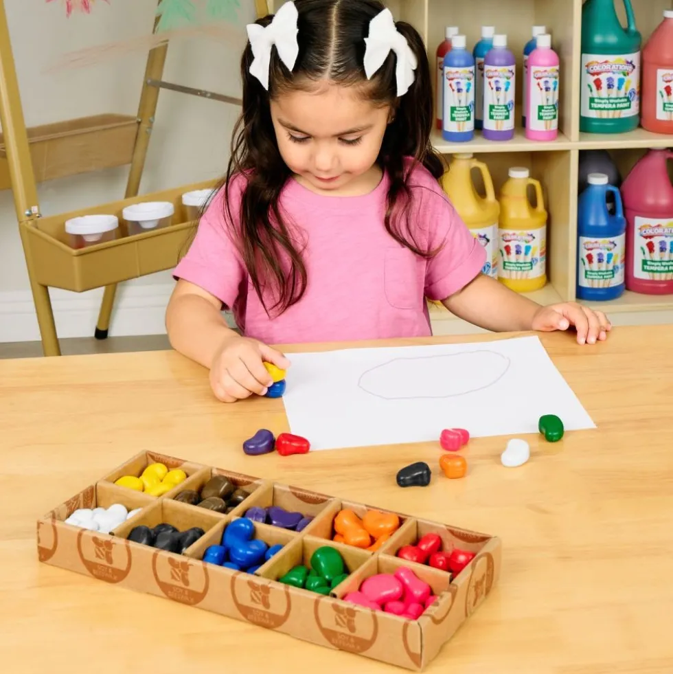 Colorations® Classroom Value Pack Soy & Beeswax Bean Shaped Crayons - Set of 100