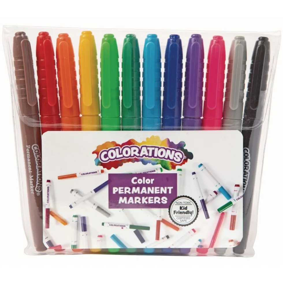 Colorations® Color Permanent Markers - Set of 12