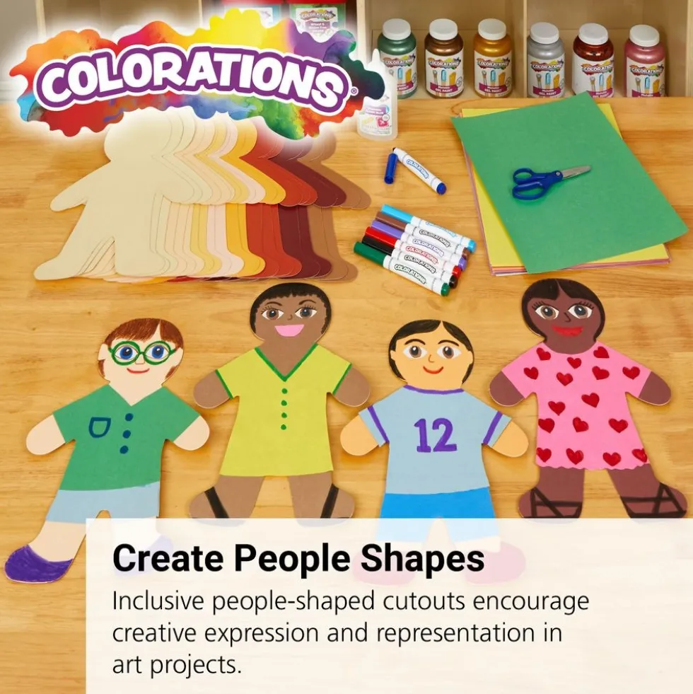 Colorations® Colors Like Me® Big People Shapes - Set of 24