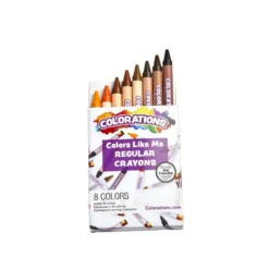 Colorations® Colors Like Me® Crayons 8 Clrs & Regular Crayons, 8 Clrs, Regular Size, 24 packs of each