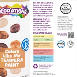 Colorations® Colors Like Me® Paraben-Free Washable Tempera Paint - Set of 8