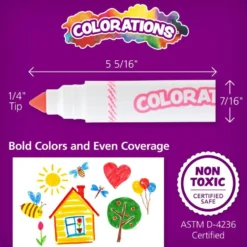 Colorations® Colors Like Me® Washable Classroom Value Pack Chubby Markers - Set of 128