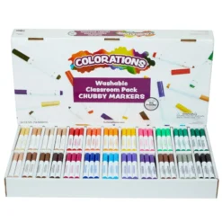 Colorations® Colors Like Me® Washable Chubby Markers Classroom Value Pack - Set of 256