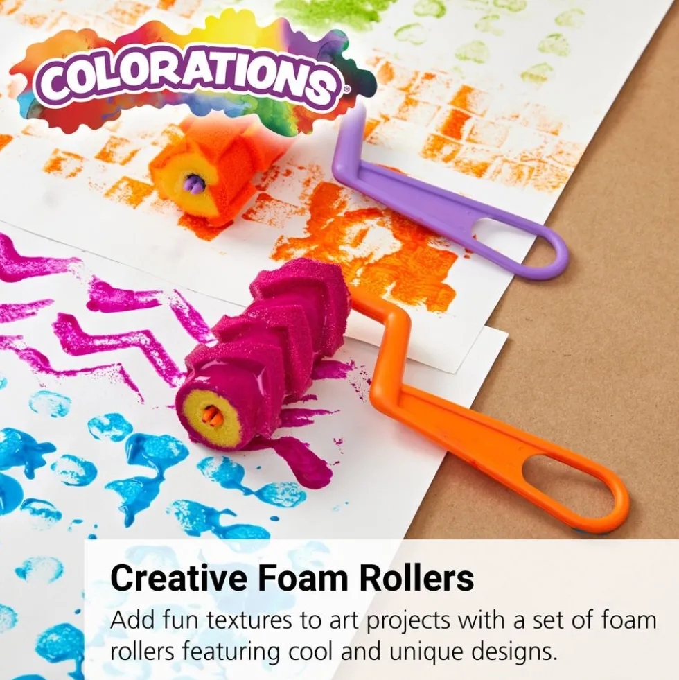 Colorations® Cool Designs Foam Rollers - Set of 12