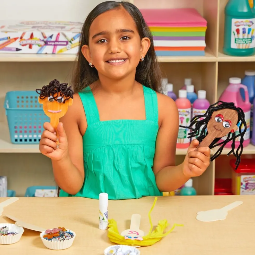 Colorations® Craft Stick Faces - Set of 20