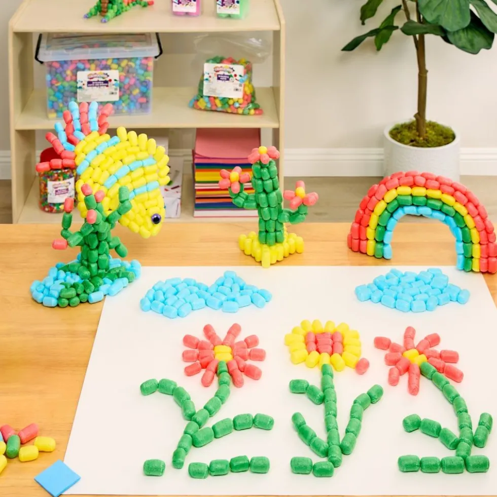 Colorations® 3D Building Puffs - 2400 Pieces