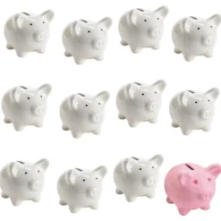Colorations® Decorate A Piggy Bank - Set of 12