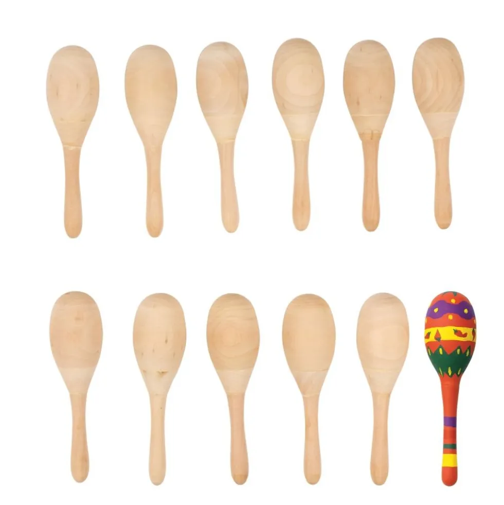 Colorations® Decorate Your Own Wooden Maracas - Set of 12