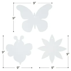 Colorations® Decorate Your Own Summer Shapes Craft Kit - Flowers, Bees & Butterflies (Set of 72)
