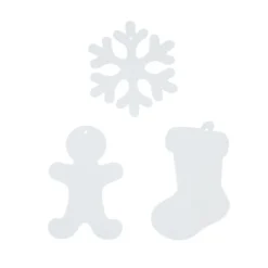 Colorations® Decorate Your Own Holiday Craft Kit - Stockings, Snowflakes & Gingerbread People (Set of 72)