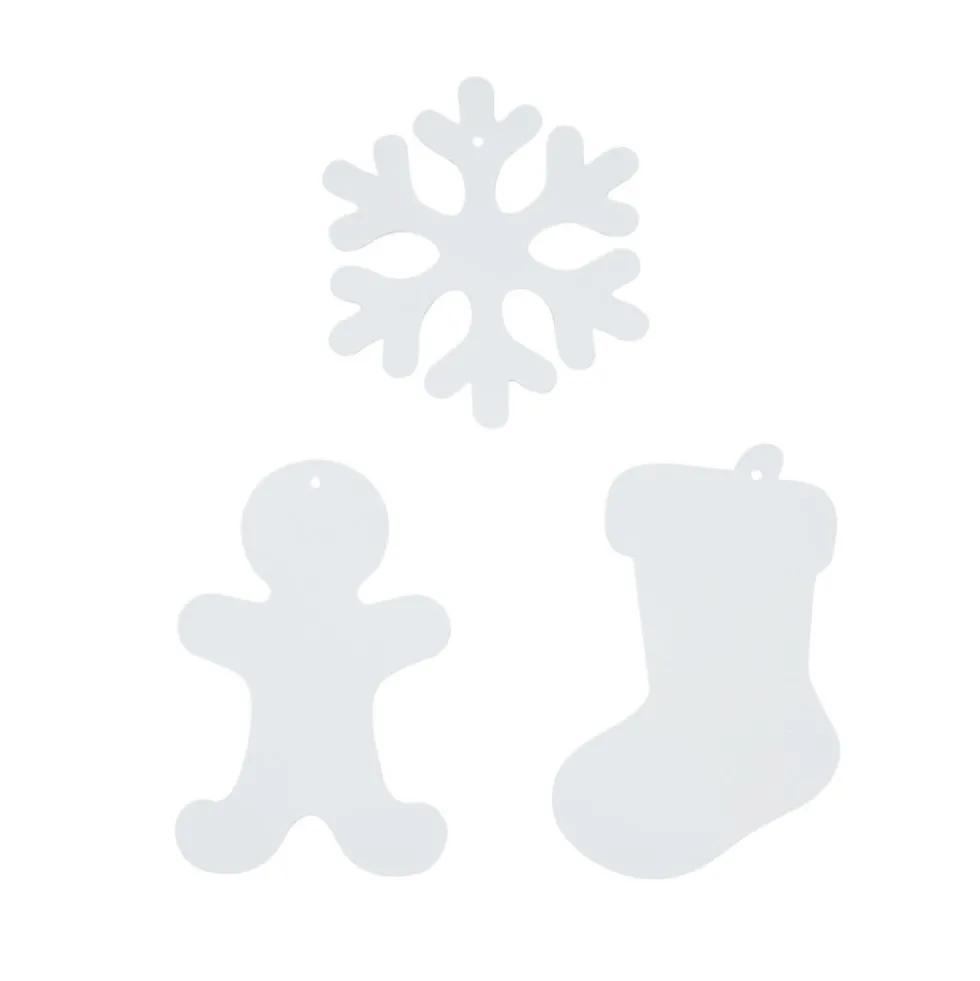 Colorations® Decorate Your Own Holiday Craft Kit - Stockings, Snowflakes & Gingerbread People (Set of 72)