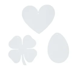 Colorations® Decorate Your Own Seasonal Paper Shapes Kit - Hearts, Shamrocks & Eggs (Set of 72)