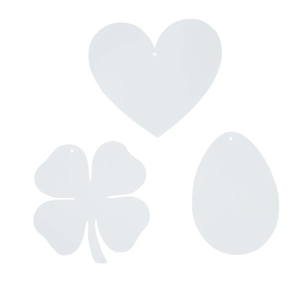 Colorations® Decorate Your Own Seasonal Paper Shapes Kit - Hearts, Shamrocks & Eggs (Set of 72)