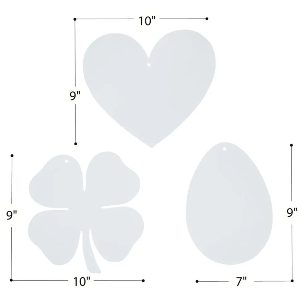 Colorations® Decorate Your Own Seasonal Paper Shapes Kit - Hearts, Shamrocks & Eggs (Set of 72)
