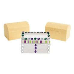 Colorations® Decorate Your Own Papier-Mache Treasure Chests - Set of 12