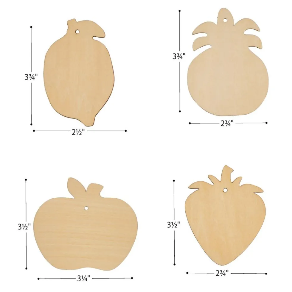 Colorations® Decorate Your Own Wooden Fruit Shape Ornaments