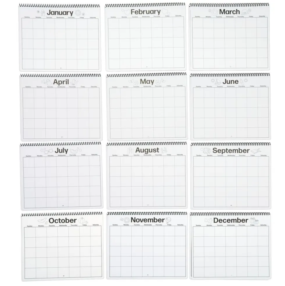 Colorations® Decorate Your Own Calendar- Set of 12