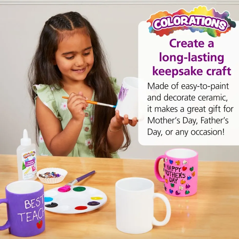 Colorations® Decorate Your Own Ceramic Mugs - Set of 6