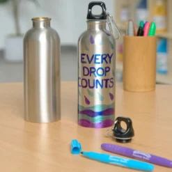 Colorations® Decorate Your Own Stainless Steel Water Bottles - Set of 6