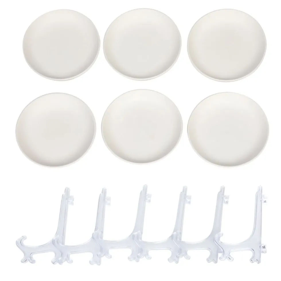 Colorations® Decorative Mugs and Plates set of 12