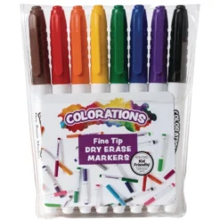Colorations® Dry Erase Markers, Fine Tip - 24 Packs