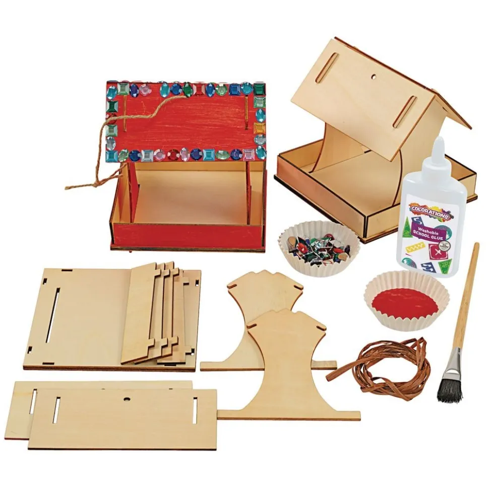Colorations® Easy-Build Bird Feeder - Set of 6