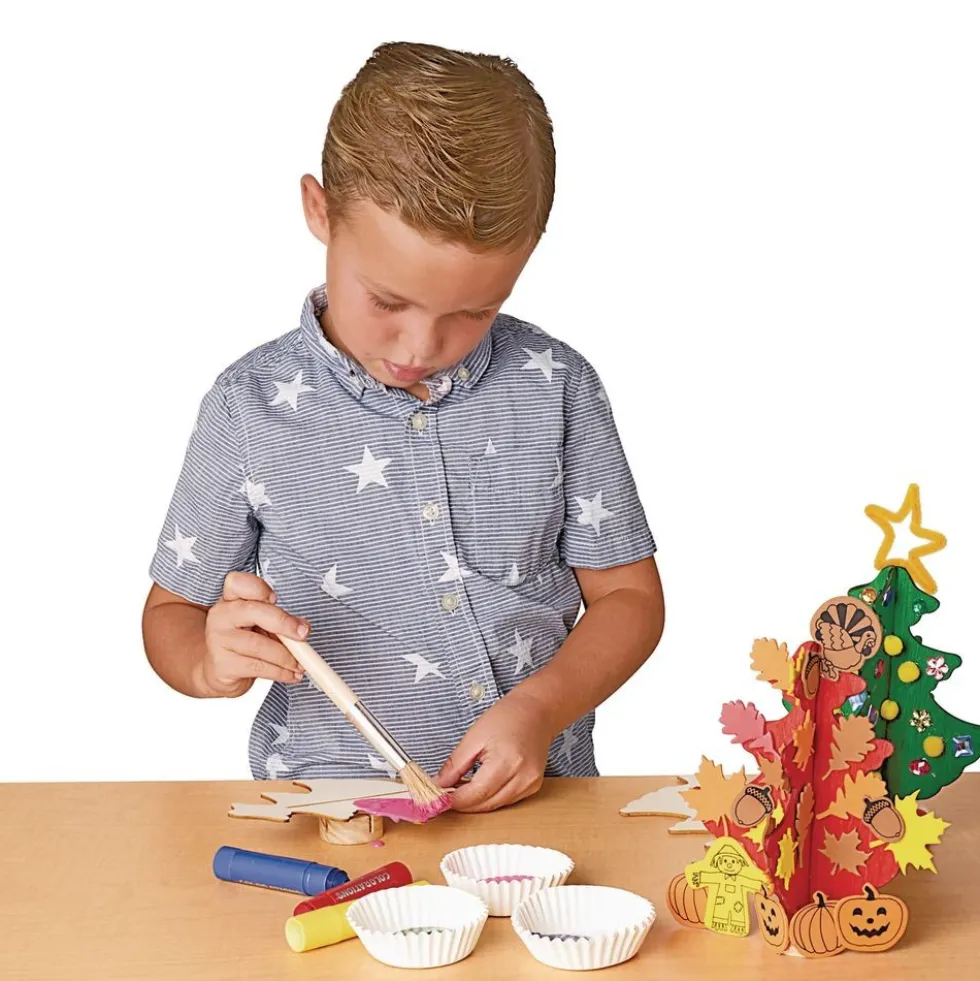 Colorations® Easy Build Wooden Tree - Set of 12