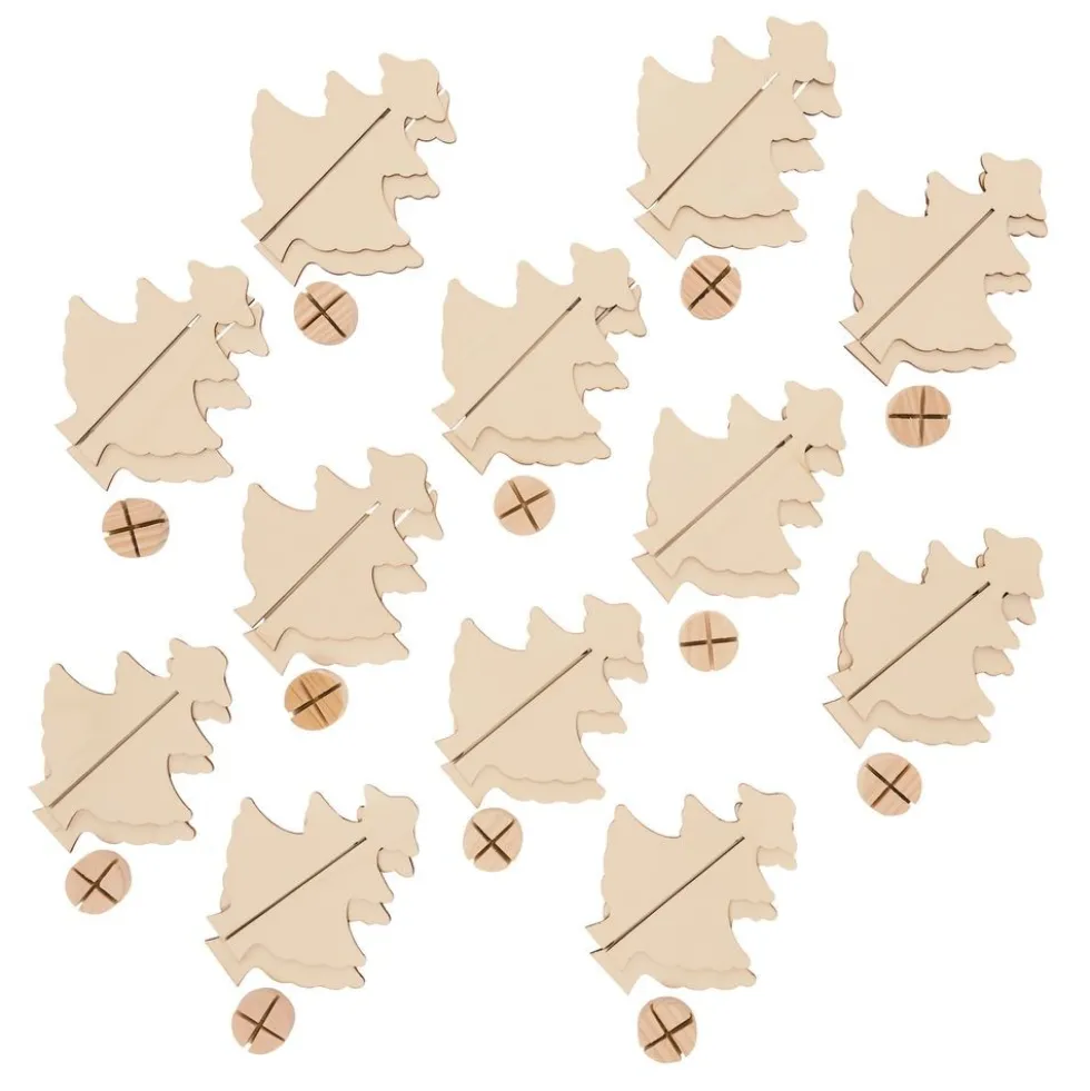 Colorations® Easy Build Wooden Tree - Set of 12