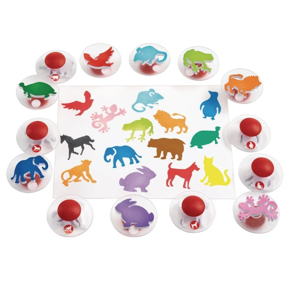 Colorations® Easy-Grip Stampers, Animals - Set of 14