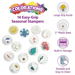 Colorations® Easy-Grip Stampers, Seasonal - Set of 14