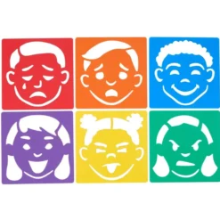 Colorations® Emotional Face Stencils - Set of 6