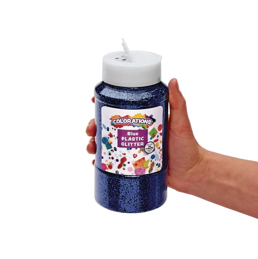 Colorations® Extra-Safe Plastic Glitter, 1 lb. - Value Pack Set of All 12