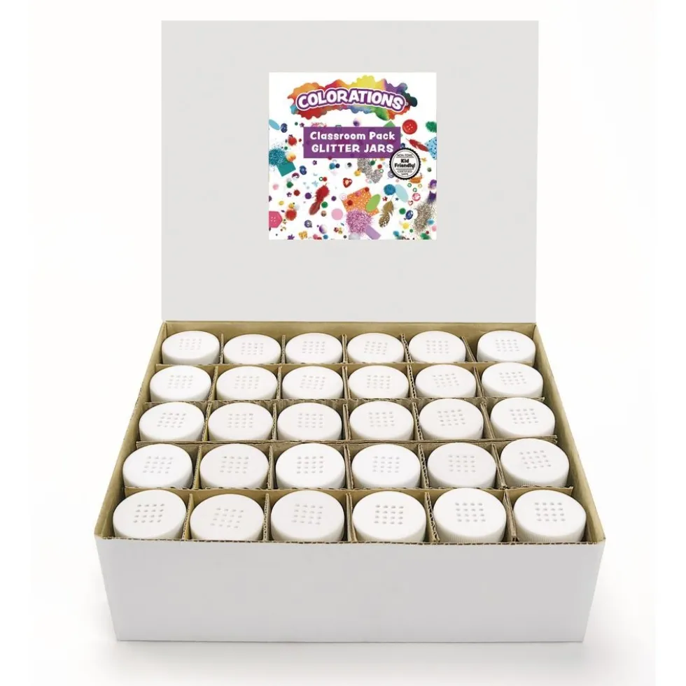 Colorations® Glitter Jars Classroom Pack - Set of 30
