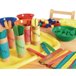 Colorations® Large Colored Wood Craft Sticks - 500 Pieces