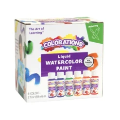 Colorations® Liquid Watercolor Paints - Set of 6 Colors, Each 2oz